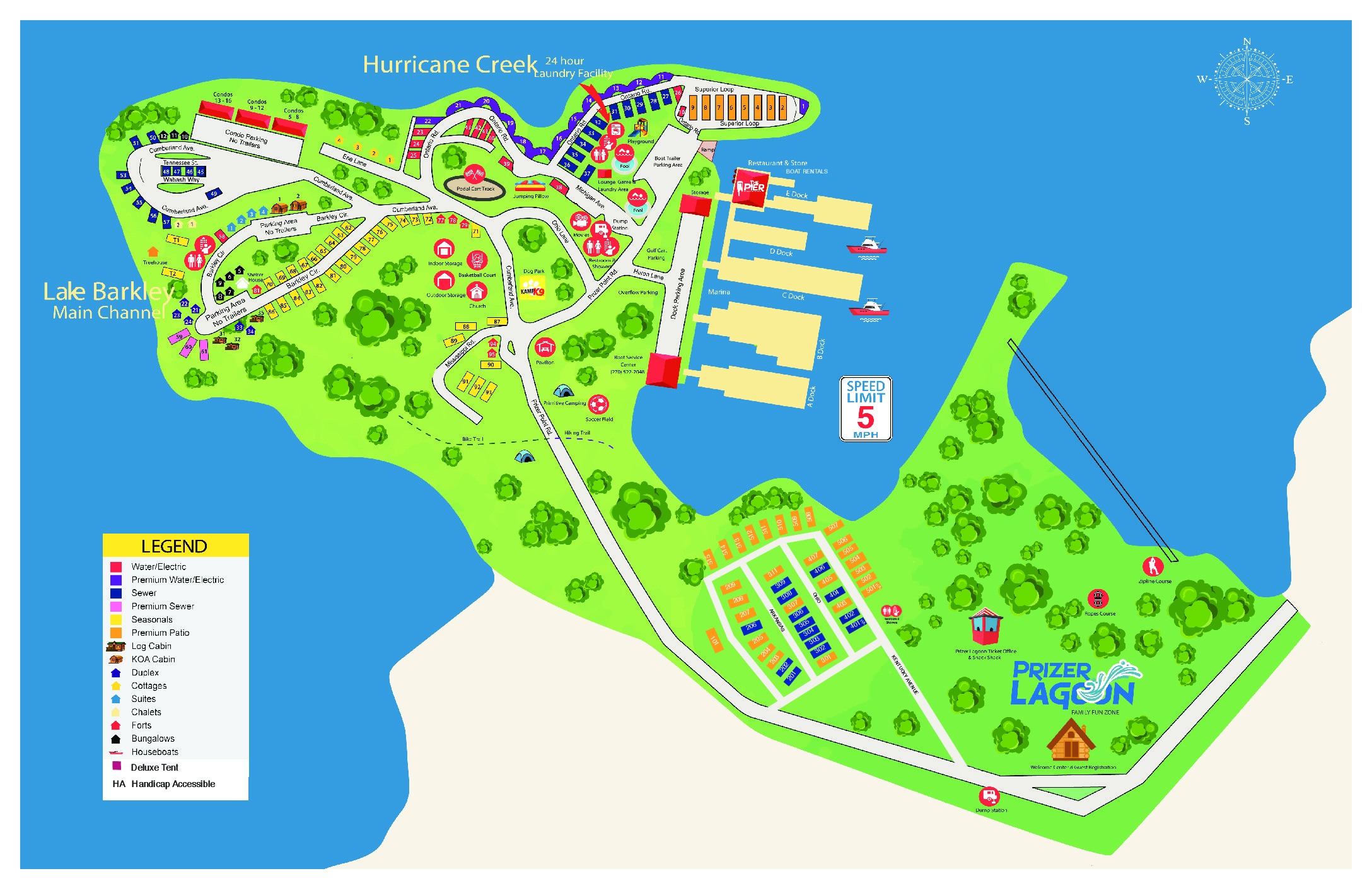 Prizer Point Campground Map